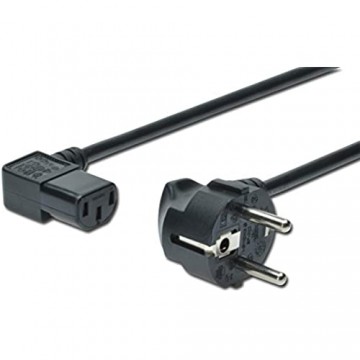 ASSMANN Netzanschluss- Kaltgerätekabel DE Version CEE 7/7 (Typ-F) 90° auf C13 90° Stecker/Buchse H05VV-F3G 0.75 mm² Länge 1.8 m