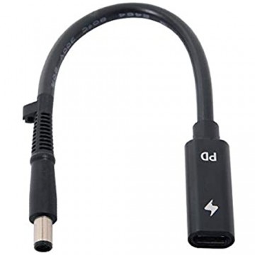 Cablecc Typ C USB-C Buchse Eingang zu DC 7.45.0mm Power PD Ladekabel passend für Laptop 18-20V