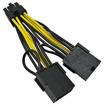 COMeap (2-Pack) NVIDIA Grafikkarten Netzkabel 030-0571-000 8-Pin CPU Stecker auf 8-Pin Dual PCIe Adapter für Tesla K80 / M40 / M60 / P40 / P100 4 Zoll (10 cm)