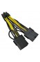 COMeap (2-Pack) NVIDIA Grafikkarten Netzkabel 030-0571-000 8-Pin CPU Stecker auf 8-Pin Dual PCIe Adapter für Tesla K80 / M40 / M60 / P40 / P100 4 Zoll (10 cm)