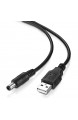 conecto CC20035 Niedervolt Ladekabel (USB-A Stecker auf DC-Hohlstecker 5 5x2 1mm) 0 60m schwarz