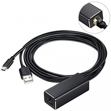 Fire TV Stick-Kabel HD 480 MBit/s Micro USB 2.0 auf RJ45-Ethernet-Adapter 10/100 Mbps für neues Fire TV/Google Home Mini/Chromecast Ultra