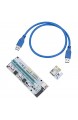 Fostar 1 Stück / 6 Stück / 12 Stück PCI-E Riser VER 008S Express 1X bis 16X USB 3.0 Graphics Mining-Verlängerungskabel