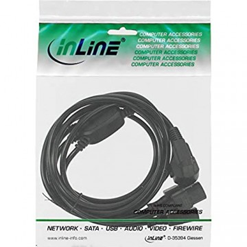 InLine 16653H Netz-Y-Kabel 1x Schutzkontaktstecker zu 3x Kaltgerätestecker Version 3 (2m+1/3/2m)