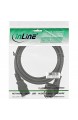 InLine® 16647F Netzkabel Schutzkontakt gewinkelt auf Kaltgerätestecker C13 0 3m