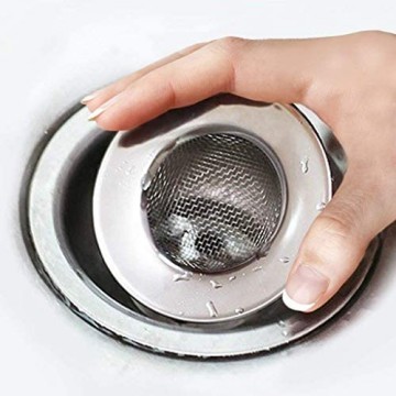 SatinGold Waschbecken Sieb mit 3 Zoll Durchmesser Edelstahl Waschbecken Stopper Abfluss Sieb Filter für Badezimmer Badewanne Waschbecken Küche Balkon Abfluss