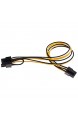 SDENSHI 6 Pin auf 8 Pin Grafikkarten Verlängerung Strom Kabel Stromkabel Stromadapter Grafikkartenstromanschlusskabel 0 3 Meter