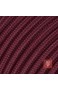 Textilkabel Zuleitung mit Schuko-Stecker (Winkelstecker aus Duroplast: Bakelit Optik) Leitung H03VV-F 3x0.75mm² 3-adrig Bordeaux-Rot 1.8 Meter