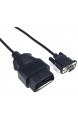 UART Female DB9 Port to OBD2 OBDII 16PIN Cable fits USB2CAN Module of InnoMaker