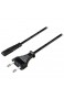 Valueline VLEP11060B20 Netzkabel mit Eurostecker IEC-320-C1 (2m) schwarz