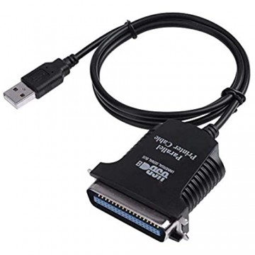 Fire bird Hochleistungsverbindungen USB-zu-Parallel-1284 36 Pin-Drucker-Adapter-Kabel Kabellänge: 1 m (schwarz) Kleine Abmessungen geringes Gewicht und leicht zu tragen