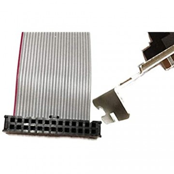 Guangcailun 25 Pin-Buchse auf Motherboard DB25 Pin Halterung mit Kabel 1 Port Seriell-Parallel-PCI-Slot-Header Kabelhalterung