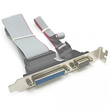 Guangcailun Serielle DB9 Pin COM mit Parallel DB25 Pin LPT-Kabel mit PCI-Slot-Header Bracket