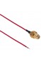 HUANGCAIXIA Computerzubehör SMA-Innensechskantschottzopf RF Jumper 1.13mm Kabel for Leiterplatte Länge: 15 cm (Rot) (Farbe : Red)