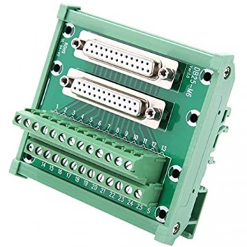 Jeanoko 89 * 87 * 51 mm Schnittstellenmodul für elektronische Komponenten DB25-M6 Platinenanschluss DB25 für den elektrischen Anschluss