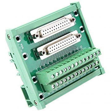 Jeanoko 89 * 87 * 51 mm Schnittstellenmodul für elektronische Komponenten DB25-M6 Platinenanschluss DB25 für den elektrischen Anschluss
