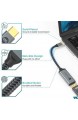 WARRKY 4K USB C auf HDMI Adapter [Vergoldete Stecker Geflochten Aluminiumhülse] Thunderbolt 3/USB Typ C zu HDMI Konverter für MacBook Pro/Air iPad Pro XPS15 Surface Huawei Galaxy usw.