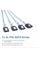 10Gtek® Internes Mini SAS Kabel SFF-8087 zu 4x SATA 1-Meter Mini SAS 36Pin SFF-8087 to 4x SATA Cable MEHRWEG