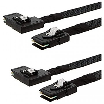ACAMPTAR Internes SAS zu SAS Kabel SFF-8087 zu Recht Winkligem SFF-8087 Kabel für PCI Express Controller 2 StüCk