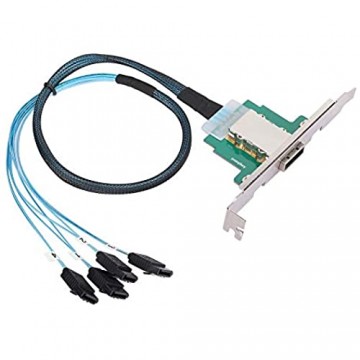 Byged Mini-SAS-zu-SATA-Kabel H0302-Buchse zu 4 x SATA-Hardware-Datenkabel SAS 26P-0.8Meter / 2.6ft