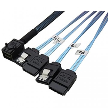 CableDeconn interne HD Mini SAS (SFF-8643 Host) zu 4 x SATA (Target) Festplatte Kabel (0.5M)