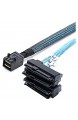 CableDeconn SFF-8643 interne Mini SAS HD auf (4) 29pin SFF-8482 Stecker mit SAS 15pol Power Port 12 GB/s Kabel 1M