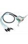 Ccylez Mini SAS 26Pin Stecker Kabel 0.8m H0302 SAS 26Pin Buchse auf 4 x SATA Hardware Datenkabel Mini Rückwärtskabel Verlängerungskabel mit 4 Kanal Datenübertragung