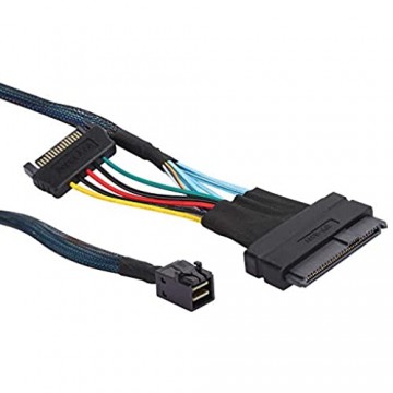 Ccylez Mini-SAS-Kabel SAS-Kabel SFF8643 zu SFF8639 15P Power Line Mini Server-Anschluss HDD-Adapter Verwendung für Server/Festplatte/Computer-Host