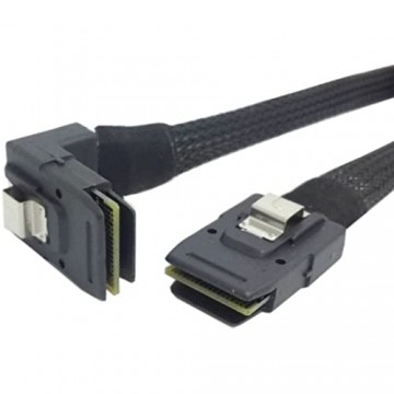 CY Mini SAS SFF-8087 4i 36-poliges bis 36-poliges abgewinkeltes 90-Grad-Kabel 1 m