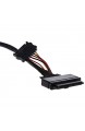Facibom 0 5 M / 1 5 Ft SAS SFF 8643 Bis U.2 SFF 8639 Kabel mit 15 Poliger SATA Buchse SSD Strom Kabel 12 Gbit/S