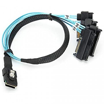 FAMKIT Mini SAS Kabel G0508 Mini SAS Kabel mit SATA Strom Datenleitung Computer Zubehör Server Kabel 0 5m