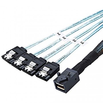 Internes HD Mini SAS Kabel SAS SFF-8643 auf 4 SATA Kabel SAS auf 4 SATA Kabel Verbindung zu Festplatte SATA Kabel 0 5 m 1 m
