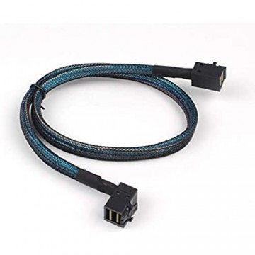 Mini-SAS-Kabel SFF-8643 90 Grad auf SFF-8643 rechtwinklig 50 cm 2 Stück