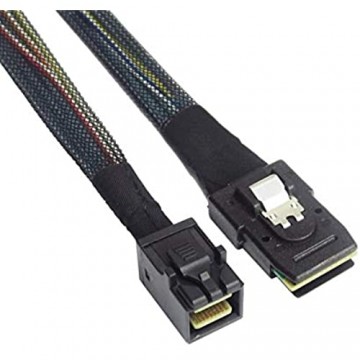 Miwaimao 12Gbps SFF-8643 to SFF-8087 Internal SAS Card to Backplane Connection Cable 0.5M