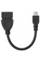 Qinlorgon Langlebiges schwarzes stabiles USB-OTG-Kabel hochwertiger AndroidOS-OTG-Adapter Tastaturkartenleser mit Dehnungswiderstand für U-Disk-Maus