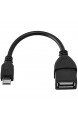 Qinlorgon Langlebiges schwarzes stabiles USB-OTG-Kabel hochwertiger AndroidOS-OTG-Adapter Tastaturkartenleser mit Dehnungswiderstand für U-Disk-Maus