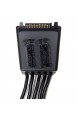 SilverStone SST-CP06 - SATA Adapter Kabel 1 auf 4 SATA Stecker 2x 2200μF Kondensatoren