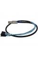 YIWENTEC Mini SAS 26P SFF 8088 Male to 4 SATA 7pin Female Cable with Latch Mini SAS Host/Controller to 4 SATA Target/Backplane (G0205-2m)