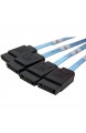 YIWENTEC Mini SAS 26P SFF 8088 Male to 4 SATA 7pin Female Cable with Latch Mini SAS Host/Controller to 4 SATA Target/Backplane (G0205-2m)