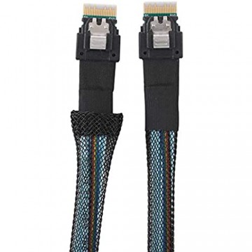 Yoidesu Mini-SAS-Kabel 38-poliges SAS-Kabel von SFF-8654 zu SFF-8654 Server-HDD-Datenübertragungskabel (1M)