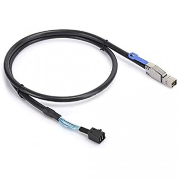 Zwindy SFF8643 bis SFF8644 Kabel Mini BreakoutCable SAS-Kabel Hardware-Kabel tragbar für VGA-Kabel für die Kabelinstallation(1 Meter)
