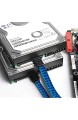 2 x Nylon SATA Kabel 50cm geflochtener Mantel S-ATA HDD SSD Datenkabel mit Übertragungsraten bis zu 6 GBit/s blau/schwarz