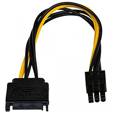AKYGA AK-CA-30 SATA Stecker auf PCI-E 6 pin Buchse Adapter Kabel 15cm