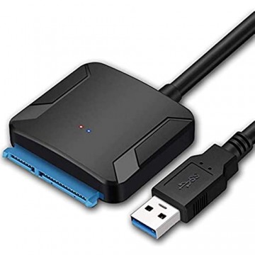 AndThere USB 3.0 zu SATA Adapter Kabel USB auf SATA Kabel Konverter für 2 5 3 5 Zoll SSD/HDD Festplatten Laufwerke 2.5/3.5 SATA HDD SSD Adapter Festplattenadapter Unterstützt UASP SATA I II III