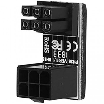 ASHATA 8-poliger Grafikkarten-Stromanschluss Grafikkarten-Stromanschluss 6-poliger Adapter 180 ° drehbar klein und bequem (PH36A)