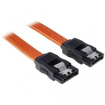 BitFenix SATA III Kabel (30 cm Sleeved) orange/schwarz