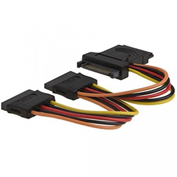 CableCreation SATA 15-poliges Stromkabel 15 2 cm SATA 15-poliger Stecker auf 3 x 15-polige Buchse Stromverlängerung Y-Splitter-Kabel-Adapter