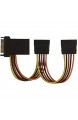 CableCreation SATA 15-poliges Stromkabel 15 2 cm SATA 15-poliger Stecker auf 3 x 15-polige Buchse Stromverlängerung Y-Splitter-Kabel-Adapter