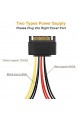 CableCreation SATA-Stromkabel 15-poliger SATA-Stecker (15 24 cm) auf 2 SATA-15-polige 15-polige SATA-Splitterkabel 2 Stück