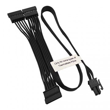 COMeap Thermaltake Modular Energieversorgung 6 Pin auf 3X 15 Pin SATA Festplatte Netzteil Kabel zum BTC Bergbau Riser-Karte 50 cm (20 Zoll)